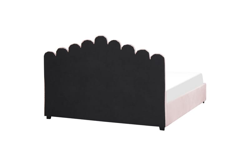 Seng med opbevaring Vincennes - Rosa, Sort, 180x200 cm - Møbler - Senge - Sengeramme & sengestel