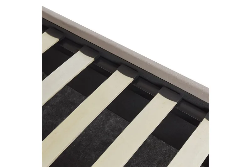 Seng med opbevaring Vincennes - Taupe, sort, 140x200 cm - Møbler - Senge - Sengeramme & sengestel