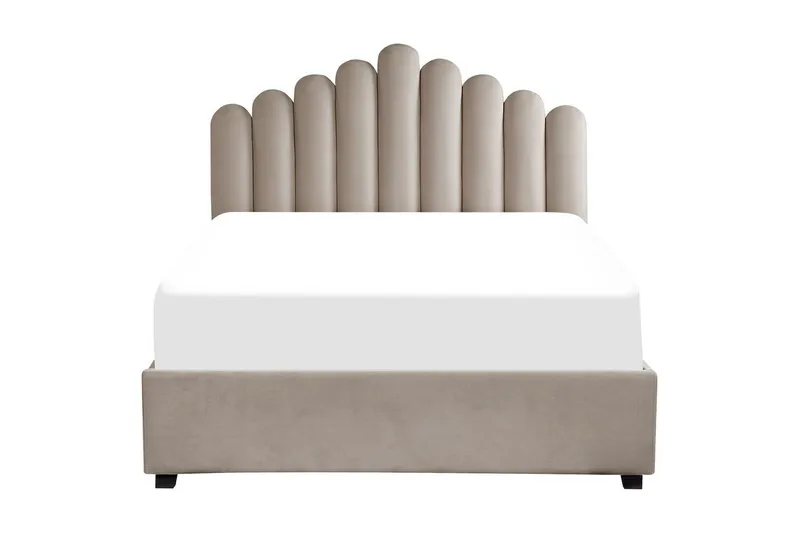 Seng med opbevaring Vincennes - Taupe, sort, 140x200 cm - Møbler - Senge - Sengeramme & sengestel