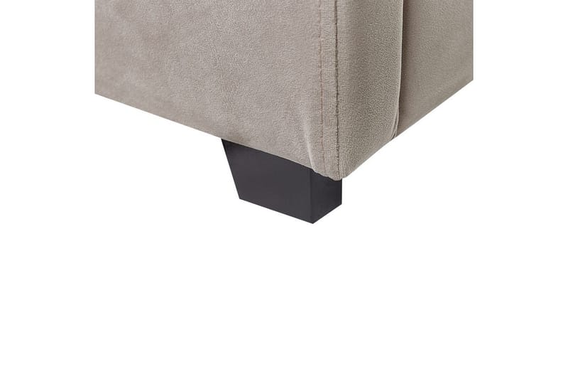 Seng med opbevaring Vincennes - Taupe, sort, 160x200 cm - Møbler - Senge - Sengeramme & sengestel
