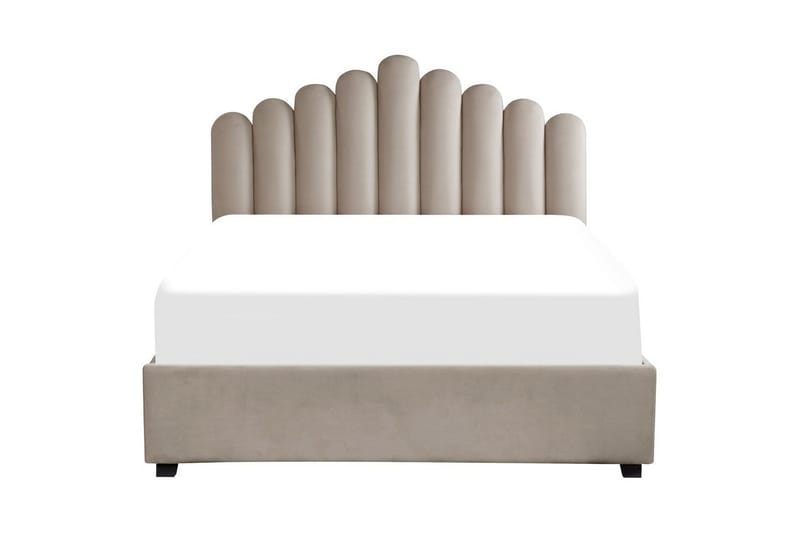 Seng med opbevaring Vincennes - Taupe, sort, 160x200 cm - Møbler - Senge - Sengeramme & sengestel