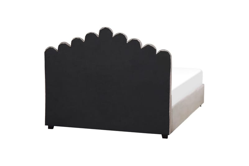Seng med opbevaring Vincennes - Taupe, sort, 160x200 cm - Møbler - Senge - Sengeramme & sengestel