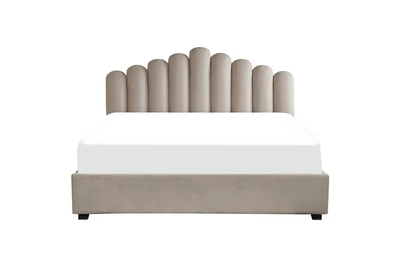 Seng med opbevaring Vincennes - Taupe, sort, 180x200 cm - Møbler - Senge - Sengeramme & sengestel