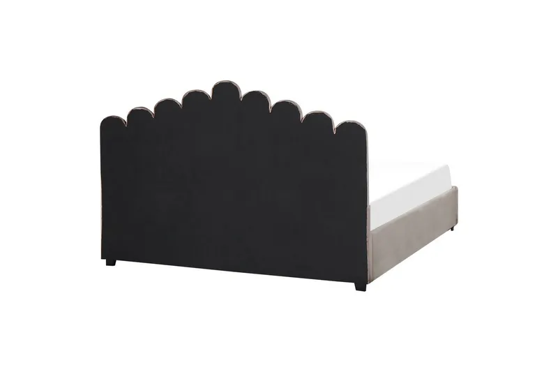 Seng med opbevaring Vincennes - Taupe, sort, 180x200 cm - Møbler - Senge - Sengeramme & sengestel