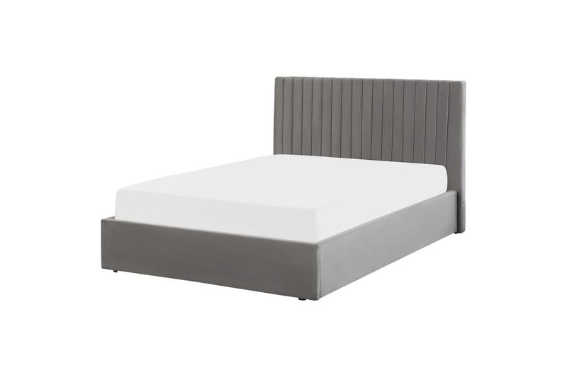 Seng med opbevaring Vion - Grå, 140x200 cm - Møbler - Senge - Sengeramme & sengestel