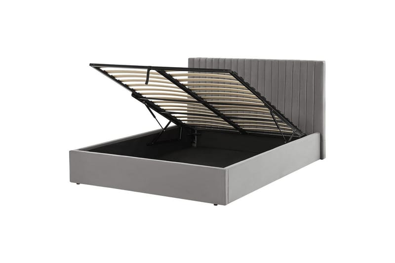 Seng med opbevaring Vion, Grå, 160x200 cm