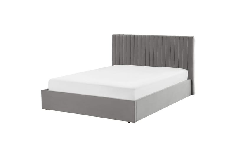 Seng med opbevaring Vion - Grå, 160x200 cm - Møbler - Senge - Sengeramme & sengestel