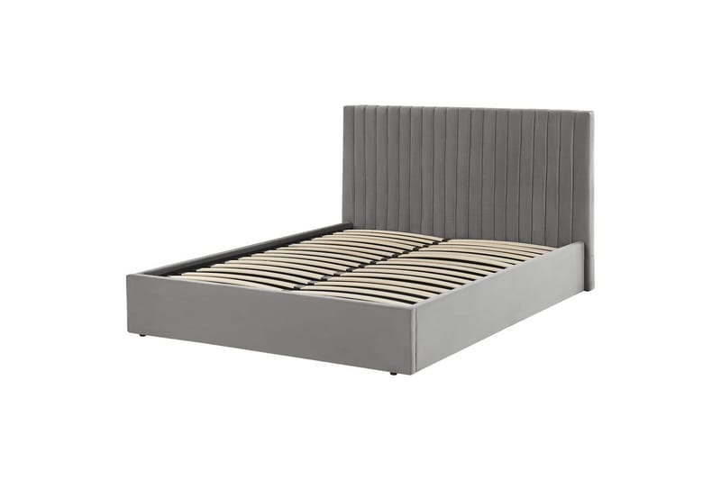 Seng med opbevaring Vion - Grå, 160x200 cm - Møbler - Senge - Sengeramme & sengestel