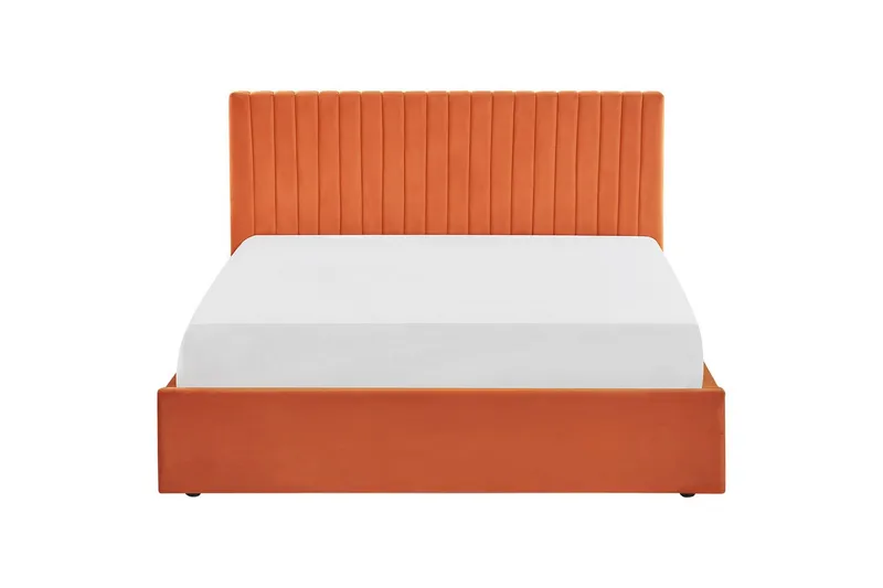 Seng med opbevaring Vion - Orange, 160x200 cm - Møbler - Senge - Sengeramme & sengestel