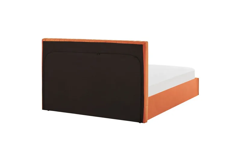 Seng med opbevaring Vion - Orange, 160x200 cm - Møbler - Senge - Sengeramme & sengestel
