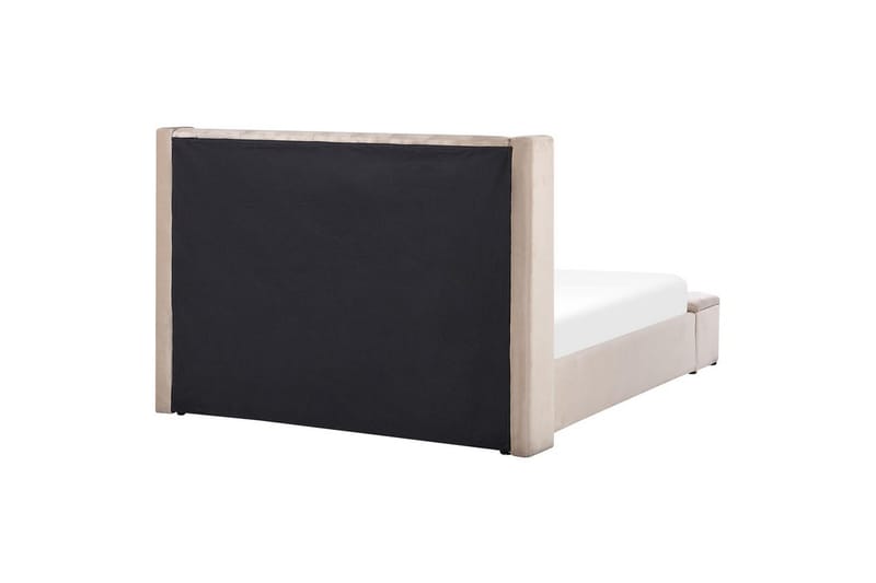 Seng med opbevaringsbænk Noyers - Beige, 160x200 cm - Møbler - Senge - Sengeramme & sengestel