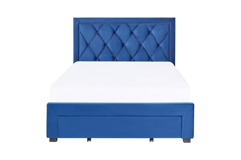 Seng med opbevaringsskuffer Lievin - Blå, 140x200 cm - Møbler - Senge - Sengeramme & sengestel