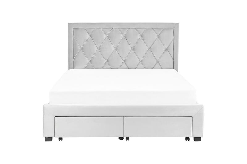 Seng med opbevaringsskuffer Lievin - Grå, 160x200 cm - Møbler - Senge - Sengeramme & sengestel