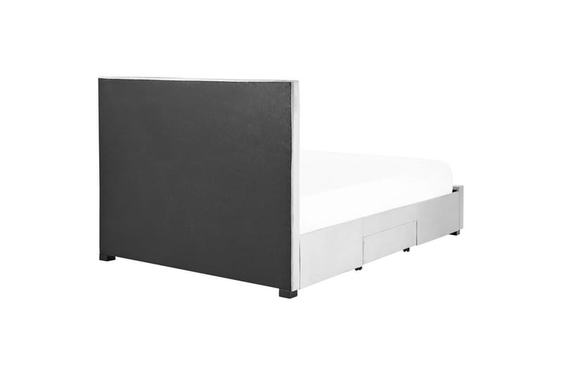 Seng med opbevaringsskuffer Lievin - Grå, 160x200 cm - Møbler - Senge - Sengeramme & sengestel