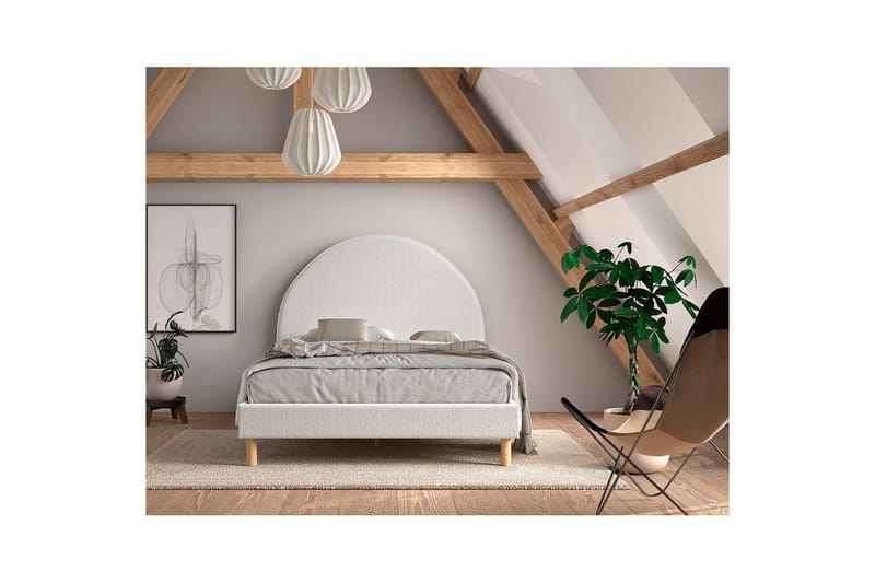 Seng Moon Hvid, 140 x 200 cm - Hvid, 140 x 200 cm - Møbler - Senge - Sengeramme & sengestel