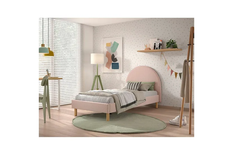 Seng Moon Lyserød, 90 x 200 cm - Lyserød, 90 x 200 cm - Møbler - Senge - Sengeramme & sengestel