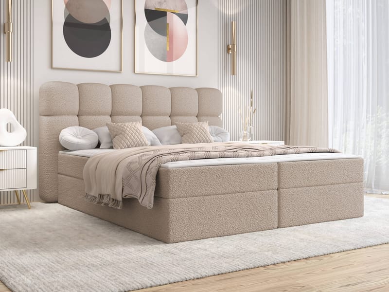 seng Softi Lambi 06 160x200 - beige - Møbler - Senge - Kontinentalsenge