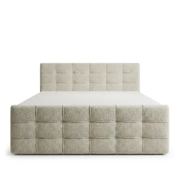 Sengepakke Kontinentalseng Elvros 180x200 cm med opbevaring med løft - Cremet ecru / lys beige - Møbler - Senge - Kontinentalsenge