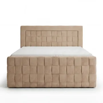 Sengepakke Kontinentalseng Ryven 160x200 cm med opbevaring med løft - kamel/karamel/gylden beige - Møbler - Senge - Kontinentalsenge