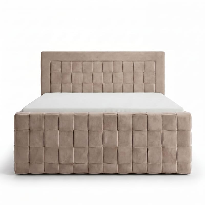 Sengepakke Kontinentalseng Ryven 180x200 cm med opbevaring med løft - varm beige/latte - Møbler - Senge - Kontinentalsenge