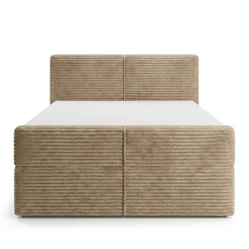 Sengepakke Kontinentalseng Sorvin 160x200 cm med opbevaring med løftemekanisme - Varm beige - Møbler - Senge - Kontinentalsenge