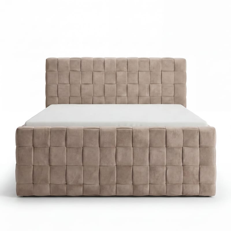 Sengepakke Kontinentalseng Tyrosen 160x200 cm med skuffeopbevaring - Varm beige - Møbler - Senge - Kontinentalsenge