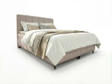 Sengepakke Kontinentalseng Vyrosen 140x200 cm med opbevaring med løft - cremet beige - Møbler - Senge - Kontinentalsenge