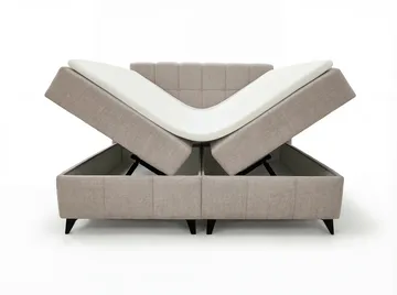 Sengepakke Kontinentalseng Vyrosen 160x200 cm med opbevaring med løft - cremet beige - Møbler - Senge - Kontinentalsenge