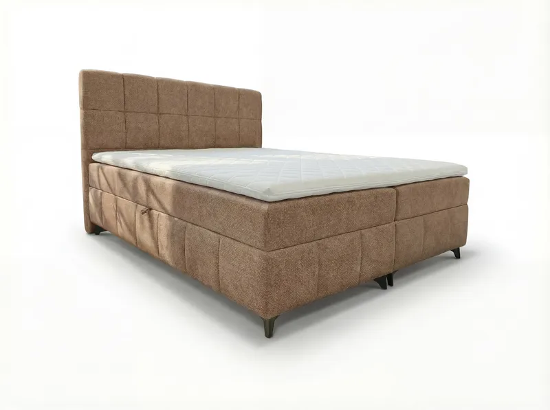 Sengepakke Kontinentalseng Vyrosen 180x200 cm med opbevaring med løft, beige
