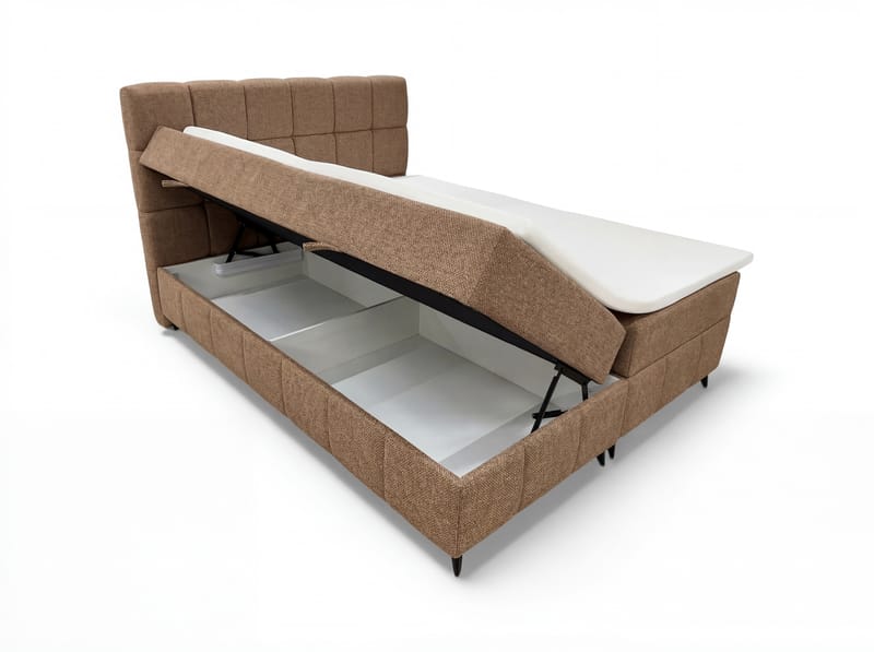 Sengepakke Kontinentalseng Vyrosen 180x200 cm med opbevaring med løft - beige - Møbler - Senge - Kontinentalsenge
