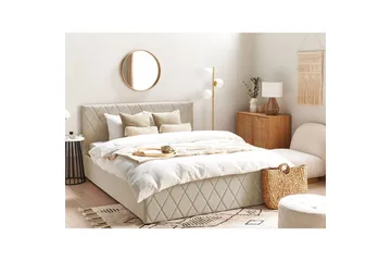 Sengeramme & sengestel Seng med opbevaring Rochefort Beige 160x200 - Møbler - Senge - Sengeramme & sengestel