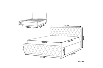 Sengeramme & sengestel Seng med opbevaring Rochefort Beige 160x200 - Møbler - Senge - Sengeramme & sengestel