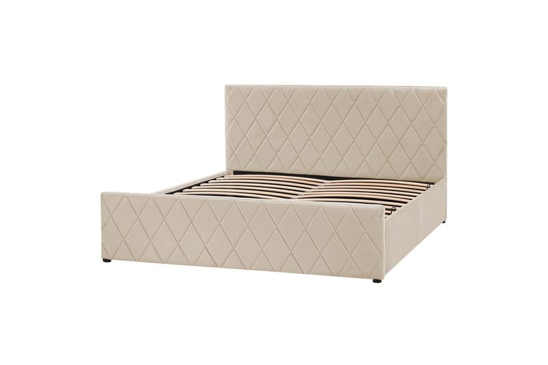 Sengeramme & sengestel Seng med opbevaring Rochefort Beige 160x200 - Møbler - Senge - Sengeramme & sengestel