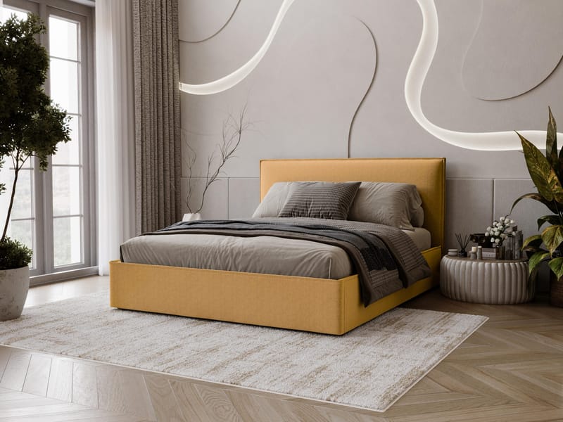 sengeramme BIANCO Grant 9 140x200 cm - Gul - Møbler - Senge - Sengeramme & sengestel