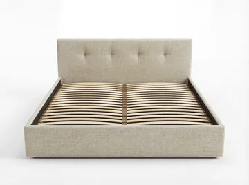 Sengeramme Deylinor 140x200 cm med opbevaring med løft - beige - Møbler - Senge - Sengeramme & sengestel