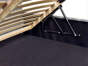Sengeramme Deylinor 160x200 cm med opbevaring med løft - grå - Møbler - Senge - Sengeramme & sengestel