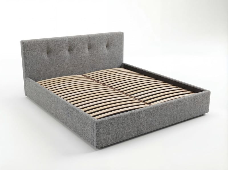 Sengeramme Deylinor 160x200 cm med opbevaring med løft - grå - Møbler - Senge - Sengeramme & sengestel