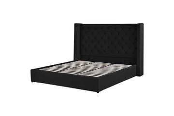 Sengeramme og sengestel Seng med opbevaring Lubbon Sort||Sølv 180x200 - Møbler - Senge - Sengeramme & sengestel