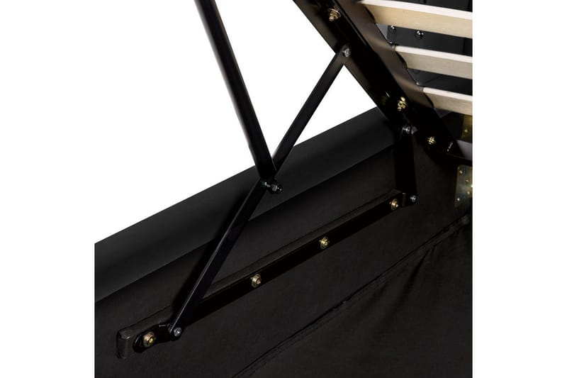 Sengeramme og sengestel Seng med opbevaring Lubbon Sort||Sølv 180x200 - Møbler - Senge - Sengeramme & sengestel