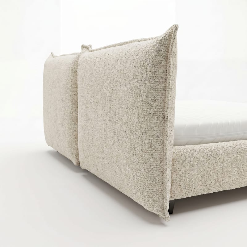 Sengeramme Rynorin 140x200 cm med opbevaring med løft - beige - Møbler - Senge - Sengeramme & sengestel