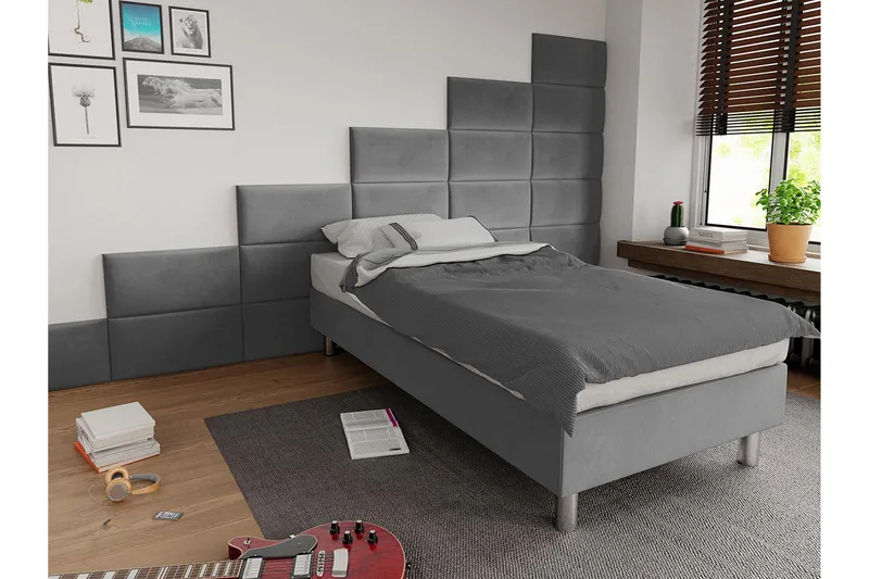 Adeliza Sengeramme 120x200 cm - Grå - Møbler - Senge - Sengeramme & sengestel