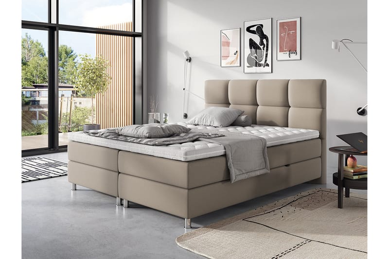 Adrianah Sengeramme 120x200 cm - Beige - Møbler - Senge - Sengeramme & sengestel