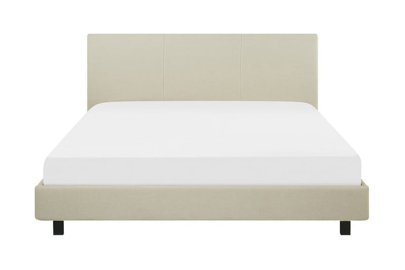 Albi Dobbeltseng 160x200 cm i Stof med Sengegavl, Beige