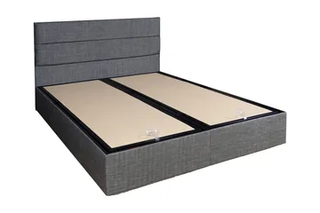 Argentu Sengeramme med Sengegavl 160x200 cm - Grå - Møbler - Senge - Sengeramme & sengestel