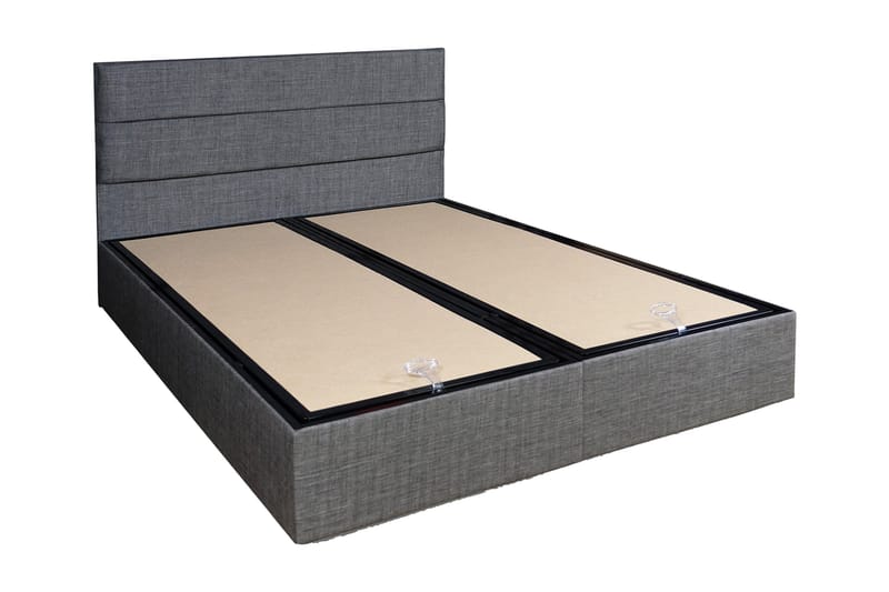 Argentu Sengeramme med Sengegavl 160x200 cm - Grå - Møbler - Senge - Sengeramme & sengestel