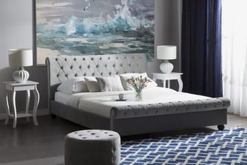 Avallon Dobbelt seng 140 | 200 cm - Grå - Møbler - Senge - Sengeramme & sengestel