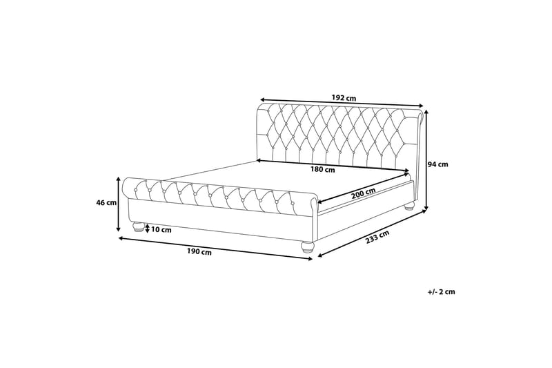 Avallon Dobbelt seng 180 | 200 cm - Beige - Sengeramme & sengestel