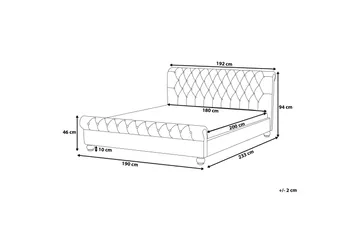 Avallon Dobbelt seng 180 | 200 cm - Beige - Møbler - Senge - Sengeramme & sengestel