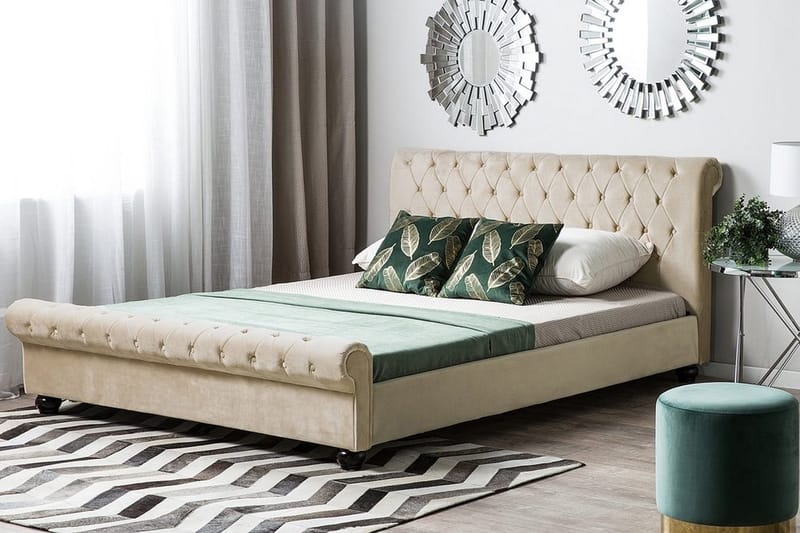 Avallon Dobbelt seng 180 | 200 cm - Beige - Møbler - Senge - Sengeramme & sengestel