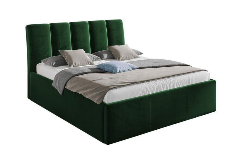 Aviemore Sengepakke med Opbevaring 180x200 cm med Sengegavl + Topmadras, Grøn